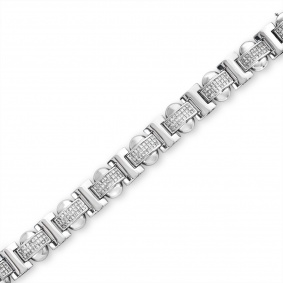 White Gold Diamond Link Bracelet 5.25ct TDW White Gold Diamond Link Bracelet 5.25ct TDW